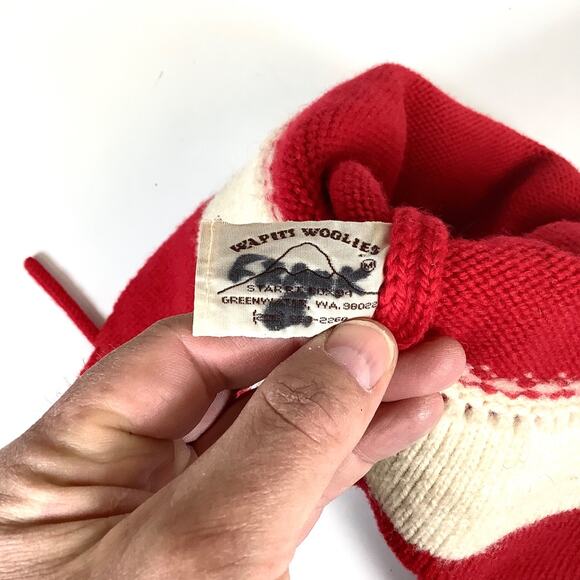 Vtg 1970s Pepsi Ski School Knit Beanie Hat Cap Red White Blue Pom Pom Winter USA - Picture 9 of 11